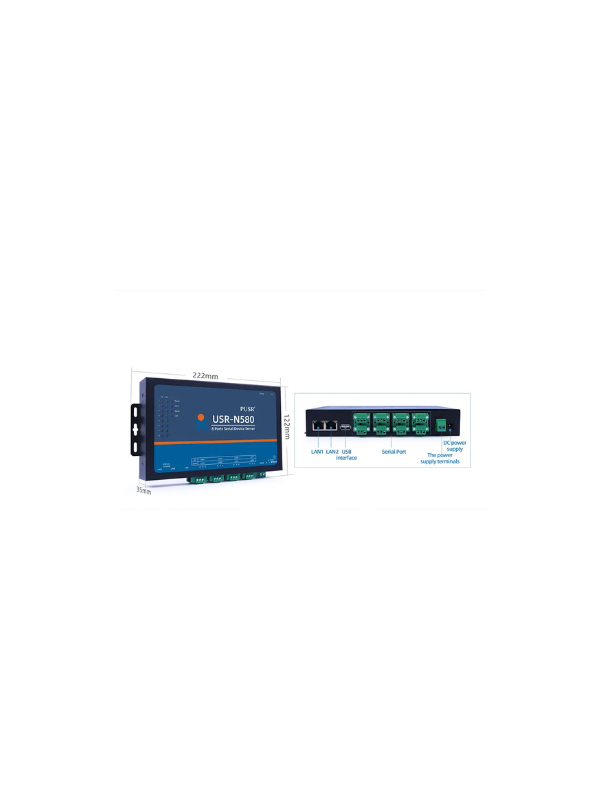 Conversor Industrial 8 Portas Rs485 Para Ethernet Usr-n580