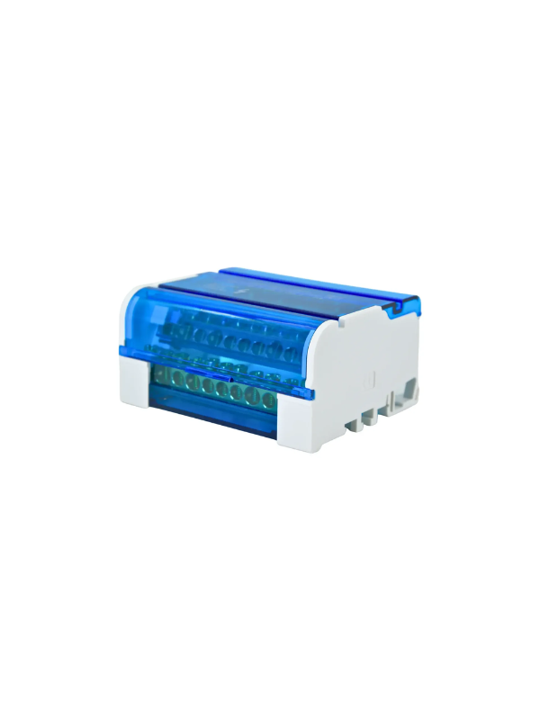 Bloco De Distribuição Com 4 Barramentos Azul 11 Furos 125a