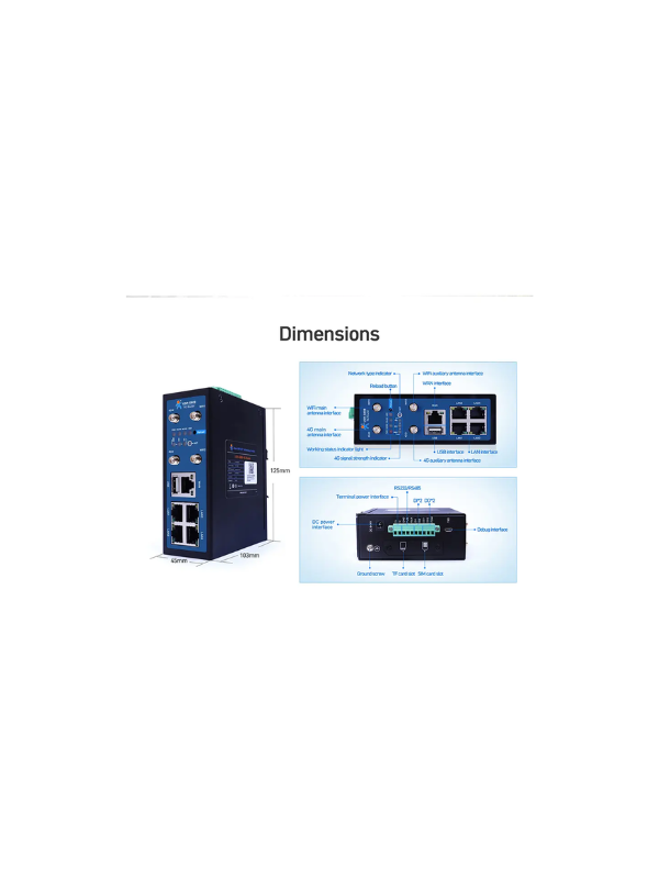 Conversor Roteador Industrial Usr-g809 4g Lte Rs485 Rs232