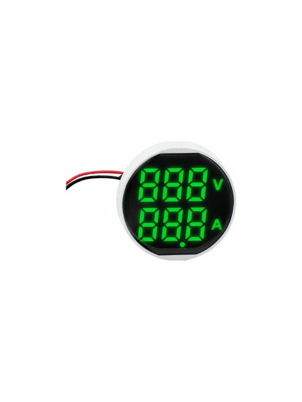Voltímetro E Amperímetro AD112-50DVA Exibição 50mm - VERDE