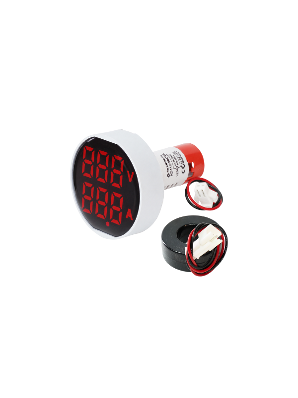 Voltímetro E Amperímetro AD112-50DVA Exibição 50mm - VERMELHO