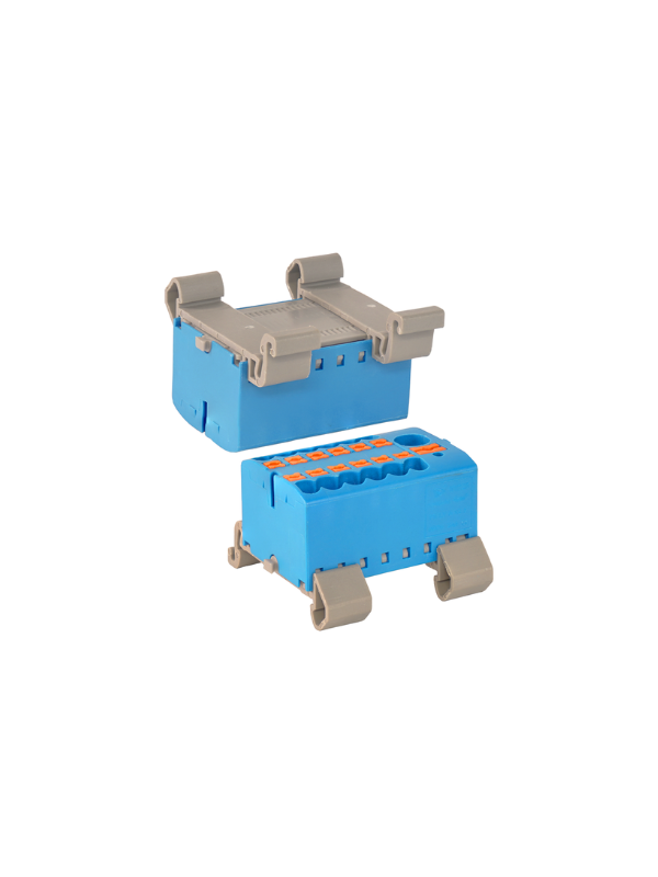 2x Distribuidor Elétrico 6 Vias P/trilho Din Painel Elétrico