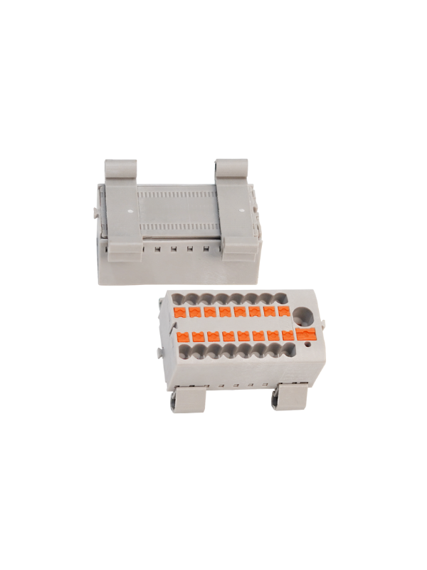 Bloco Distribuidor 8 Vias Trilho Din 4mm 2,5mm 24a 690v
