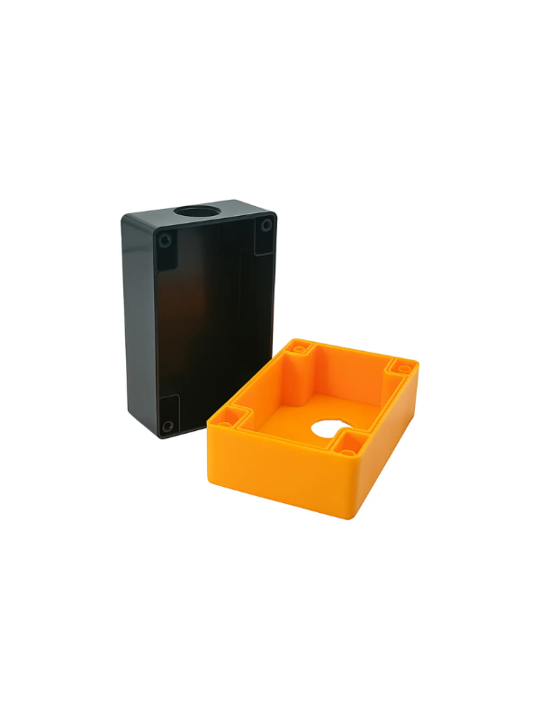 Caixa Plástica JL-BX2 TekniMas 2 Furos 22mm IP65 Laranja