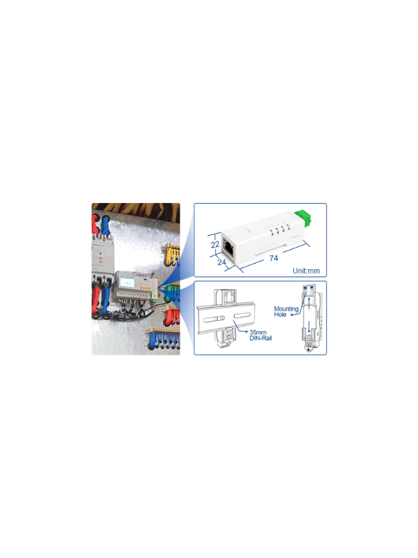 Conversor Rs485 P/ Ethernet Industrial Usr-dr134 Trilho Din