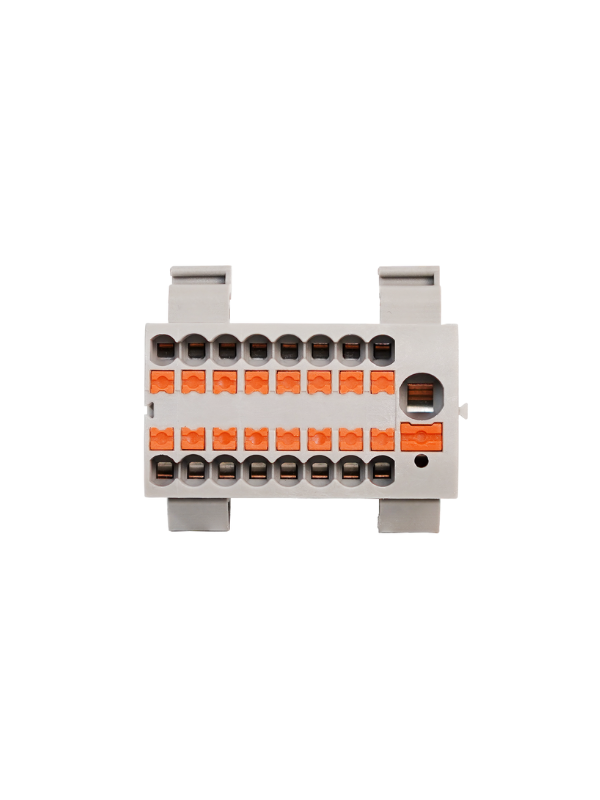 Bloco Distribuidor 8 Vias Trilho Din 4mm 2,5mm 24a 690v