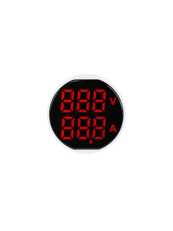 Voltímetro E Amperímetro AD112-50DVA Exibição 50mm - VERMELHO