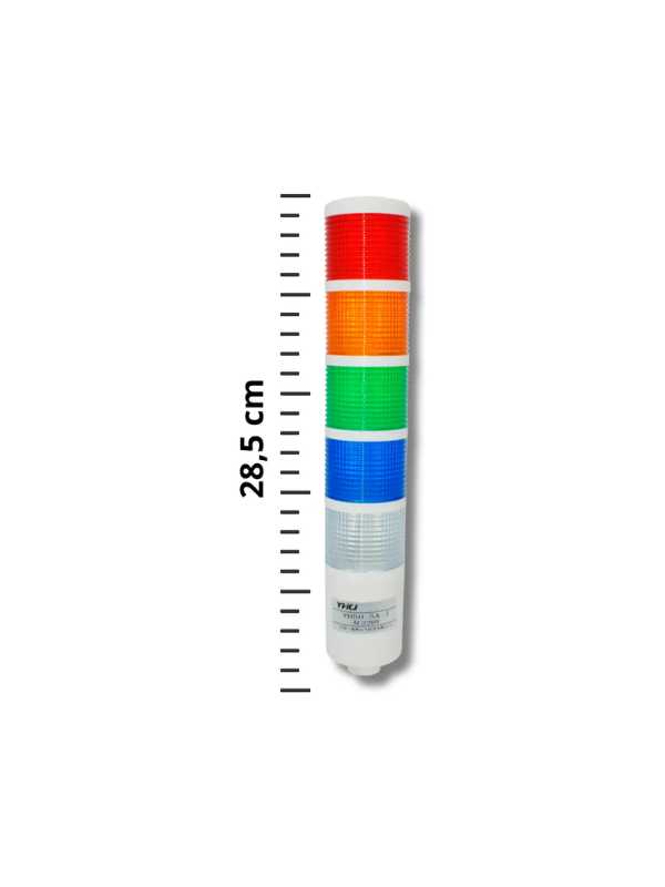Torre Luminosa Led 24vdc Com Alarme Sonoro 5 Cores Yh50-5a