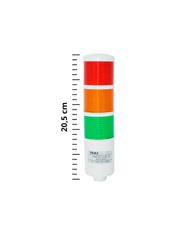 Torre Luminosa 3 Cores 24vdc Com Buzzer Industrial Yh50-3a