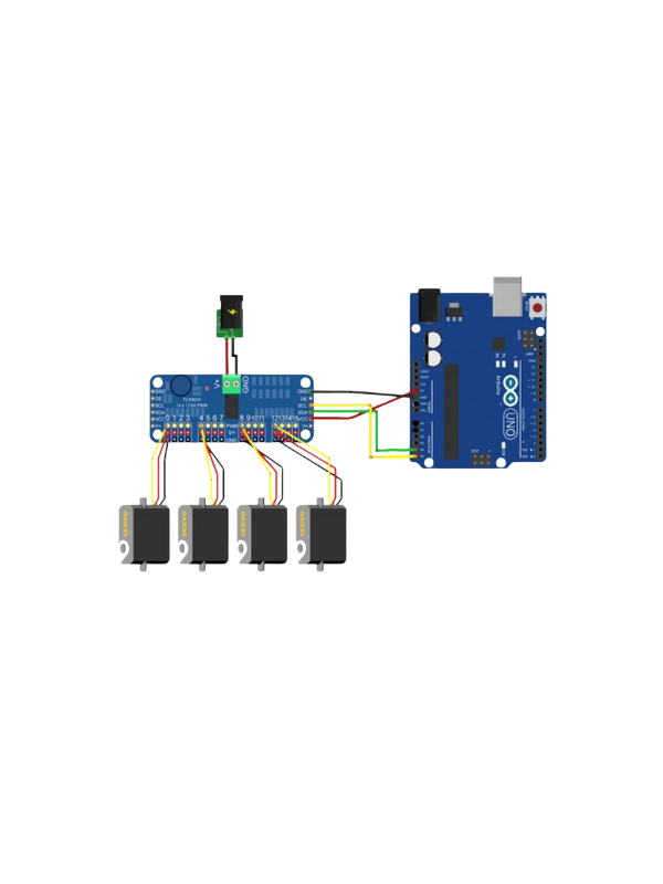 Placa Controladora Servo 16 Canais Pwm Led Motor Gng Pca9685