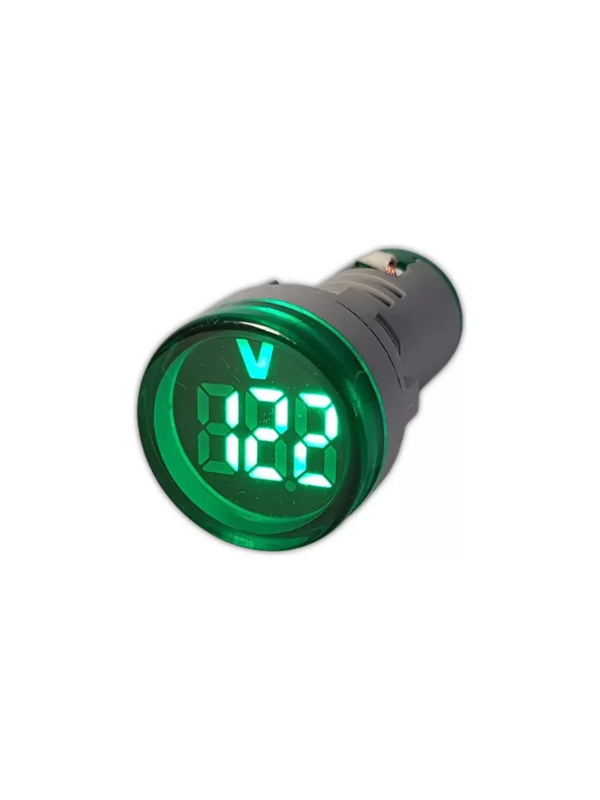 Voltímetro AD16-22VM - 22mm VERDE