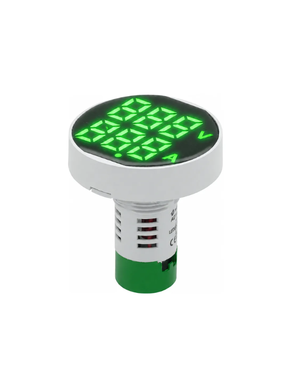 Voltímetro E Amperímetro AD112-50DVA Exibição 50mm - VERDE
