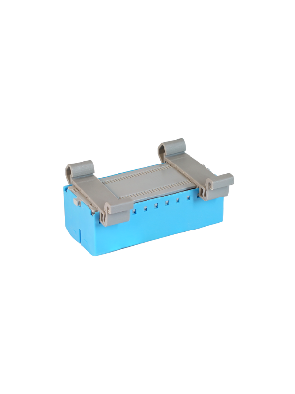 Kit 2 Distribuidor Elétrico 10 Via Trilho Din 24a 690v Azul