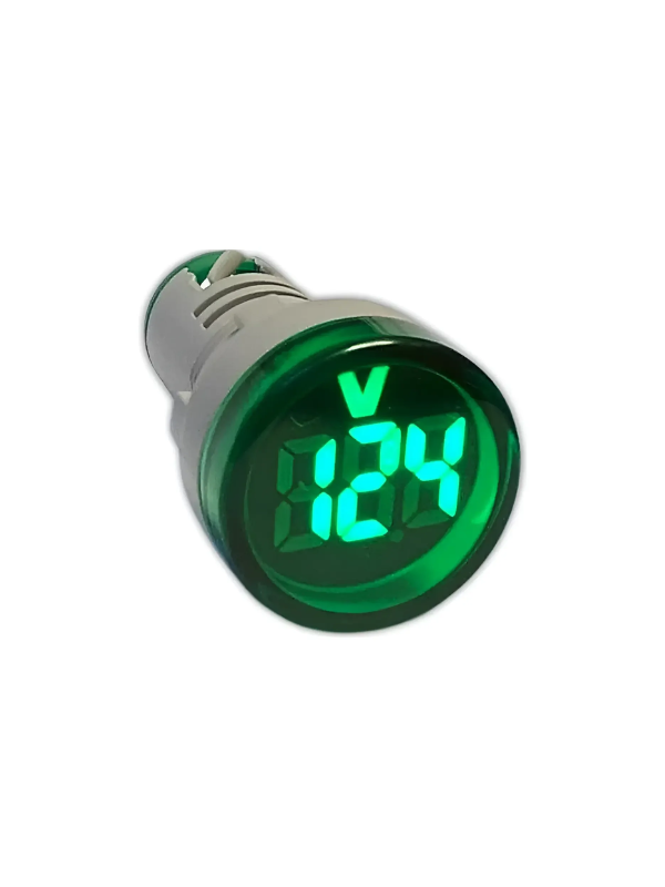 Voltímetro AD16-22VM - 22mm VERDE