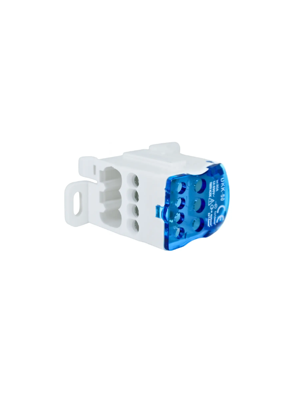 Conector De Distribuição Neutro 80a 1 Entrada 6 Saídas Azul