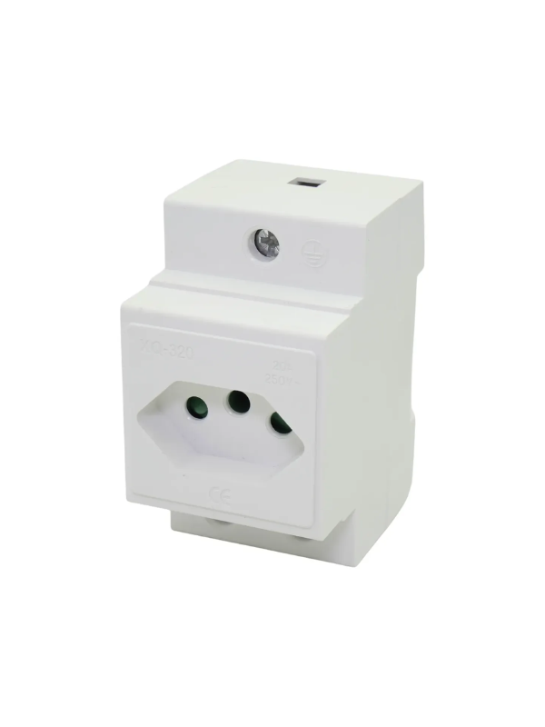 Tomada Para Painel Elétrico Trilho Din 20a 250v Automação