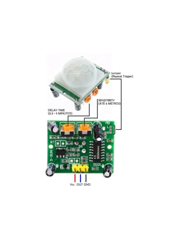 Sensor De Presença PIR DYP-ME003 / HC-SR501