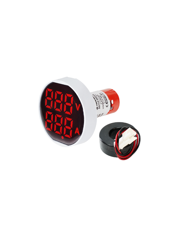 Voltímetro E Amperímetro AD112-50DVA Exibição 50mm - VERMELHO