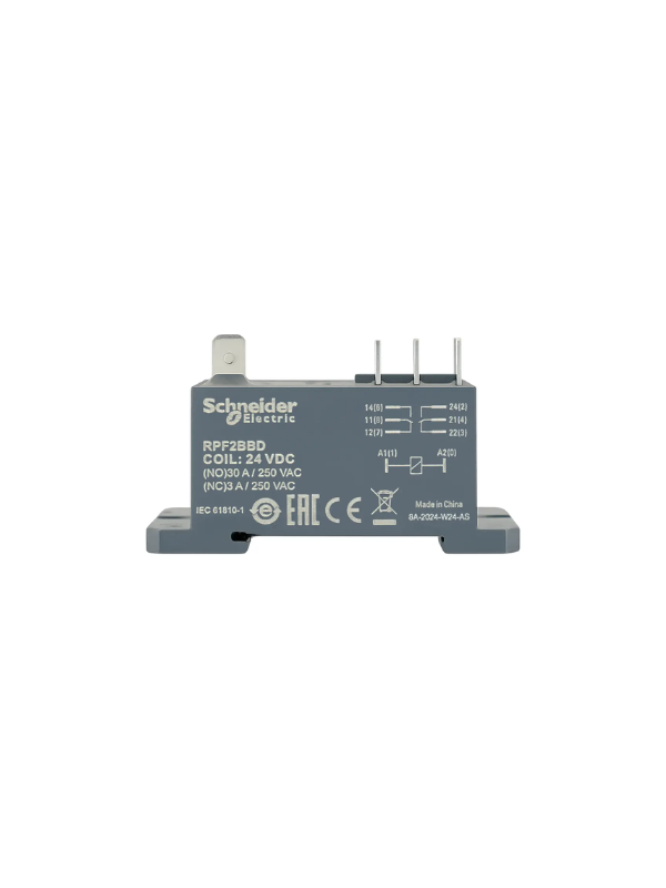 Relé Schneider RPF2BBD - 24VDC 30A 8 Pinos