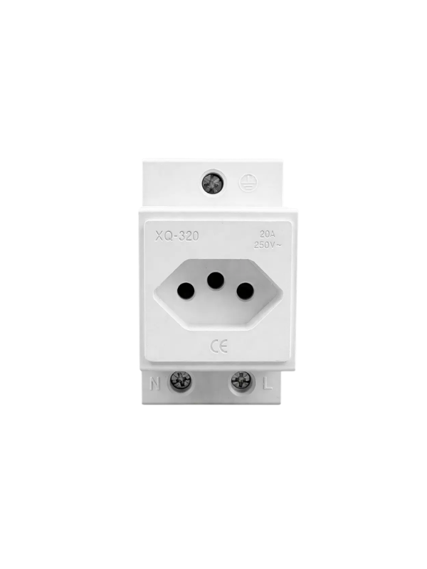 Tomada Para Painel Elétrico Trilho Din 20a 250v Automação