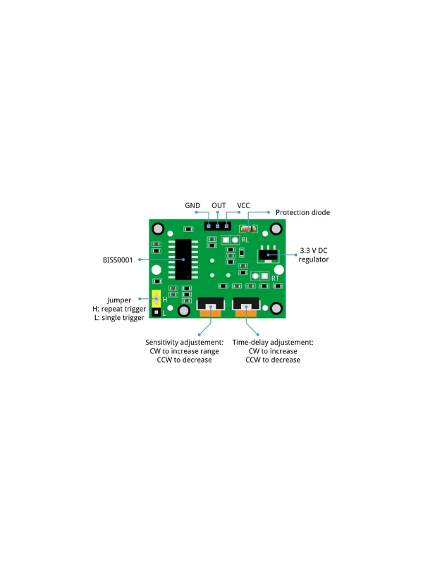 Sensor De Presença PIR DYP-ME003 / HC-SR501