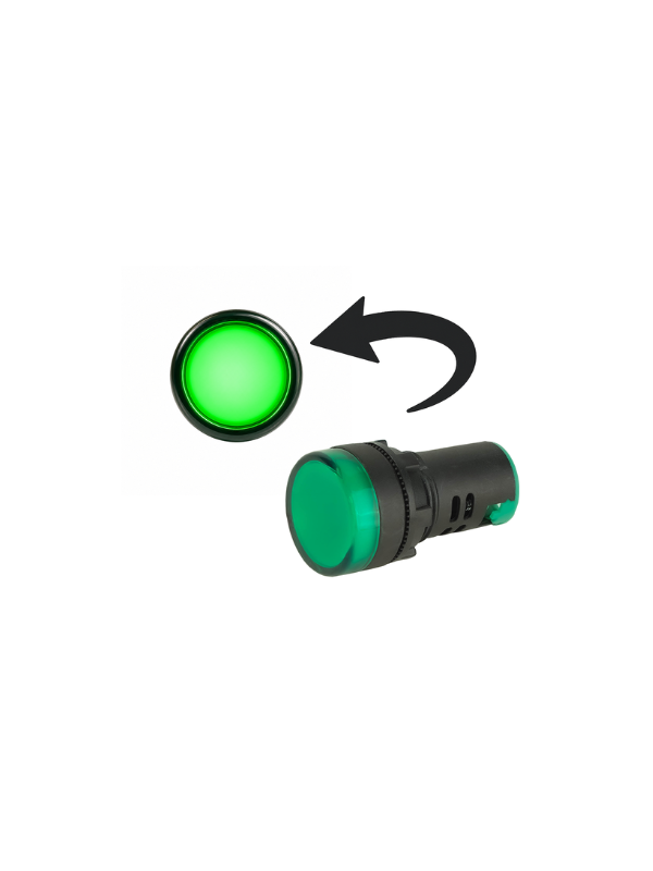Indicador Luminoso 22mm 24V - VERDE
