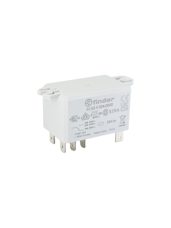 Relé Finder 66.82.9.024.0000 - 24VDC 30A 8 Pinos