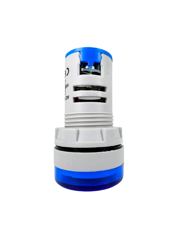 KIT 3X - Voltímetro E Amperímetro AD16-22VAM - 22mm AZUL