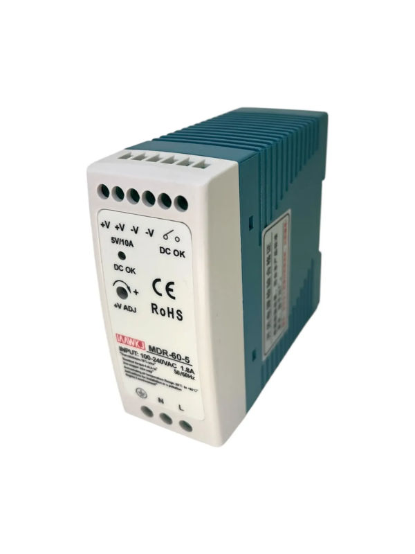Mdr-60-5 Fonte Chaveada 5v Saída 10a 60w Fixa Em Trilho Din