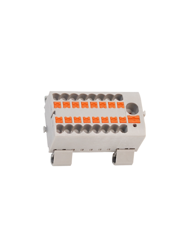 Bloco Distribuidor 8 Vias Trilho Din 4mm 2,5mm 24a 690v