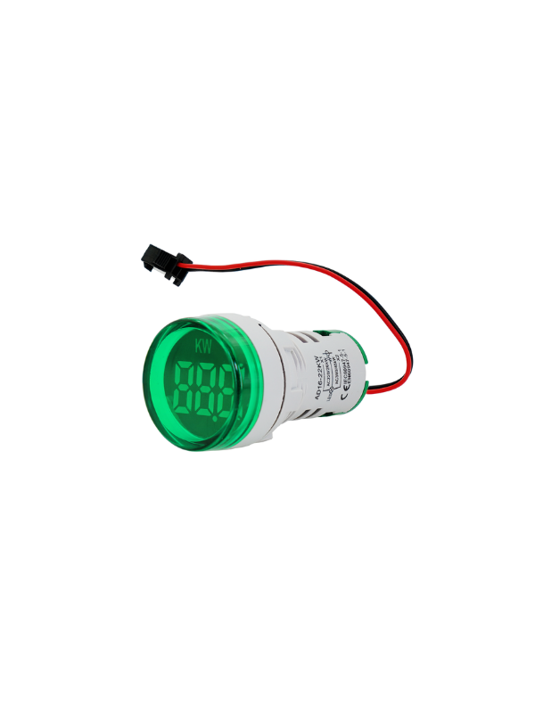 Medidor De Potência AD16-22KW 22mm - VERDE