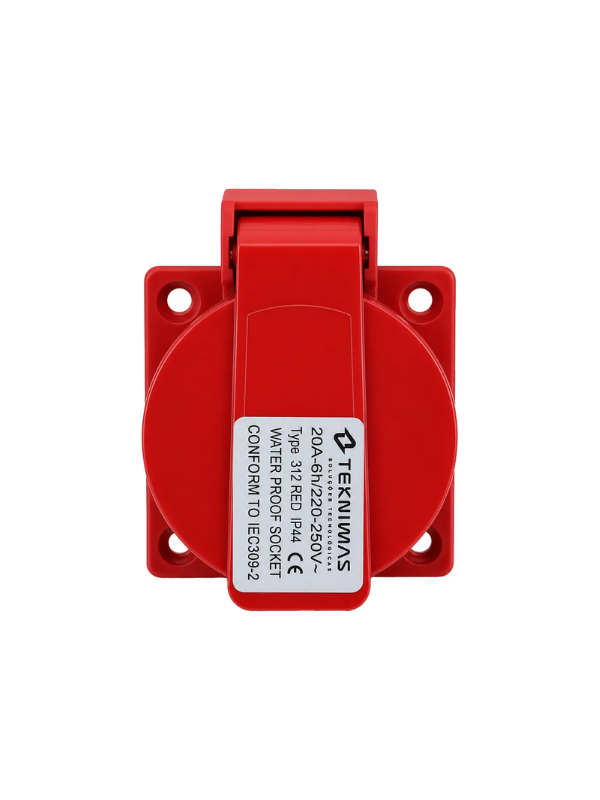 5 Peças Tomada 2p+t 20a 250v Padrão Brasileiro Verme