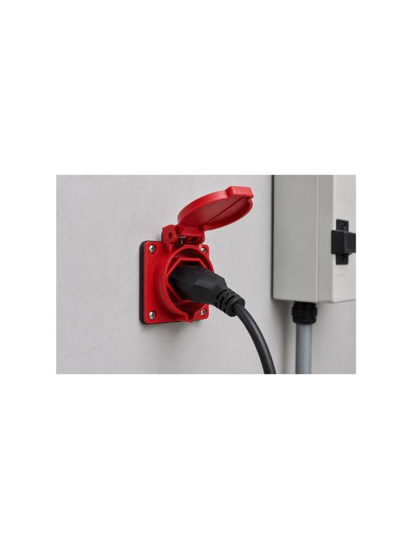 Kit C/ 10 Peças Tomada Industrial Embutir 20a 2p+t Vermelha