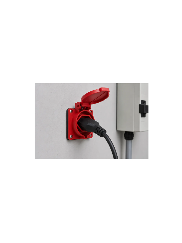 2x Tomada 3 Pinos 2p+t 20a Vermelha Embutir Painel Elétrico