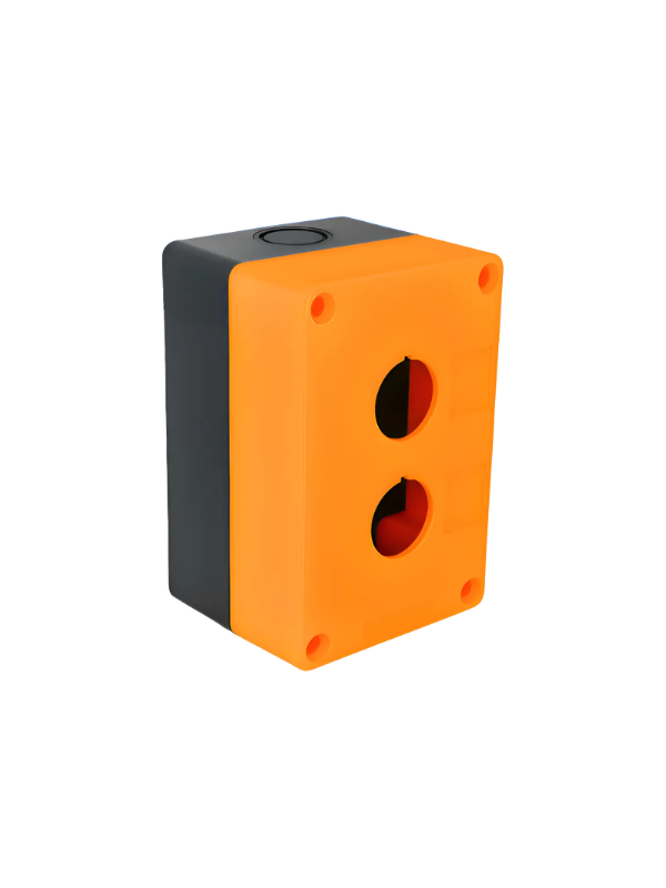 Caixa Plástica JL-BX2 TekniMas 2 Furos 22mm IP65 Laranja