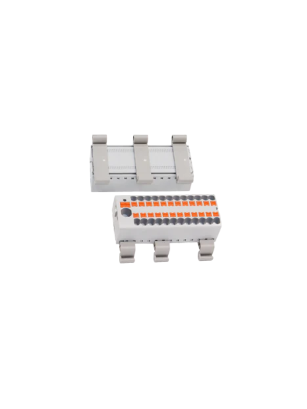 Kit C/ 2x Bloco Distribuidor Elétrico 12 Vias Din 24a 690v