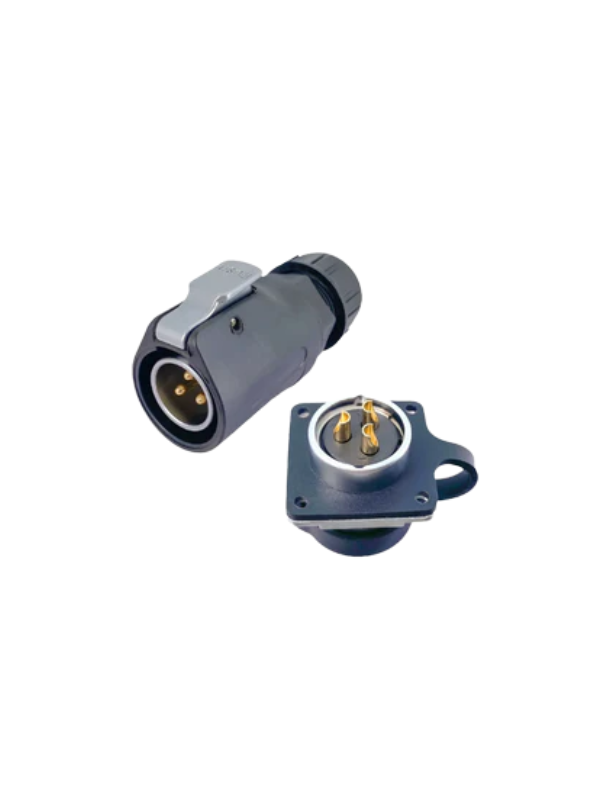 Conector 3 Pinos Prova D'agua Industrial Xhe20 Engate Rápido