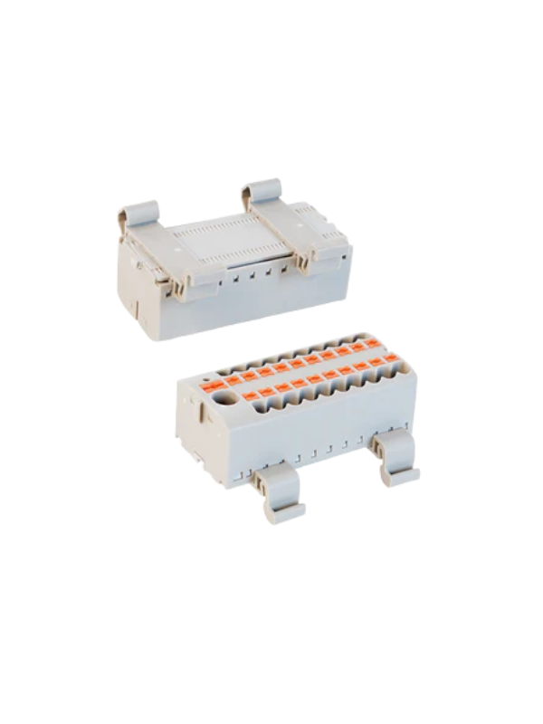 Bloco De 10 Vias Distribuição Trilho Din 4mm 2,5mm 24a 690v Cinza