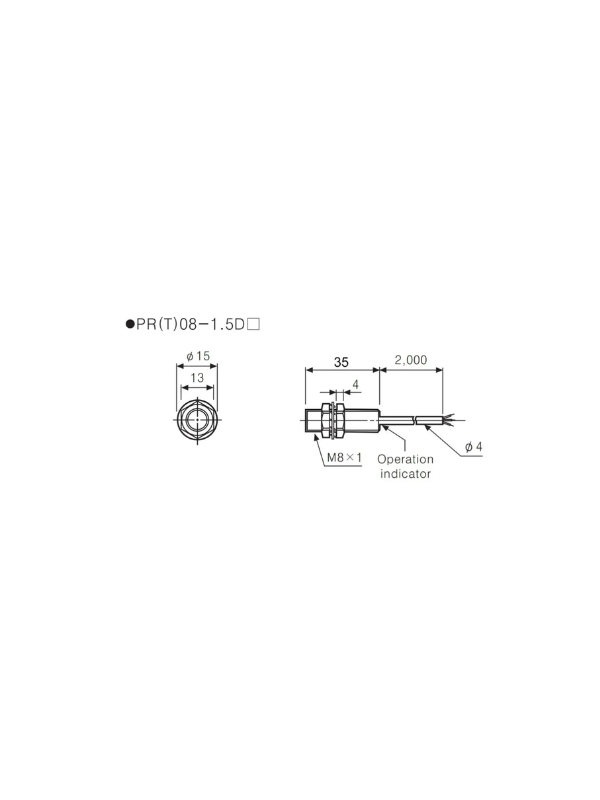 Sensor Indutivo Autonics  PR08-1.5DN