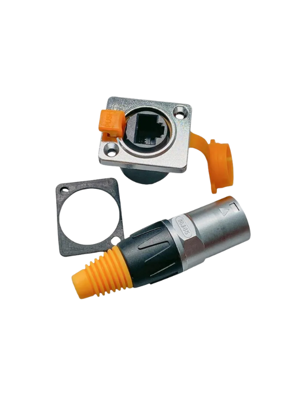 Conector Aviação P/ Cabo Ethernet Rj45 Cat5 8p8c Ip65 A1010