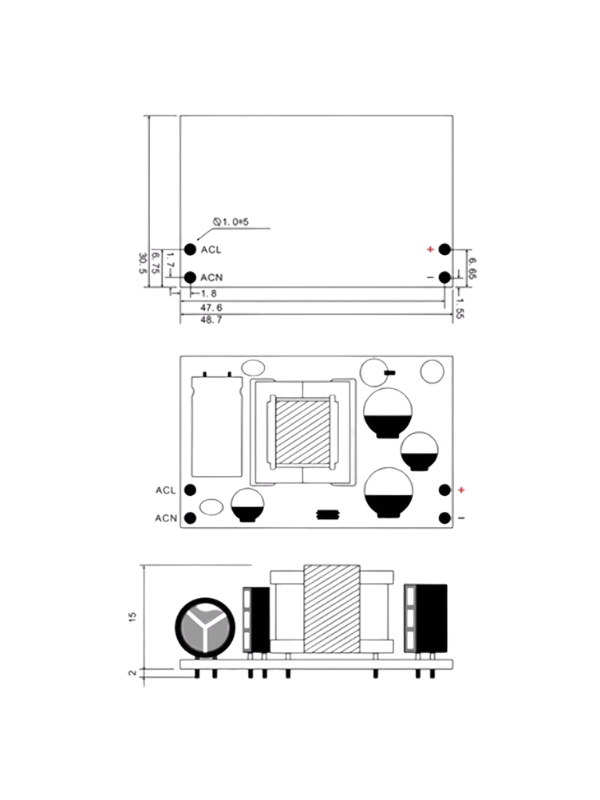 Fonte Chaveada 220v Para 5vdc 1,5a Ac Dc Step Down Fonte 5v