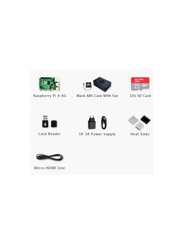 Raspberry Pi4 Pi 4 Kit Completo 4gb Ram com Case, fonte, cooler