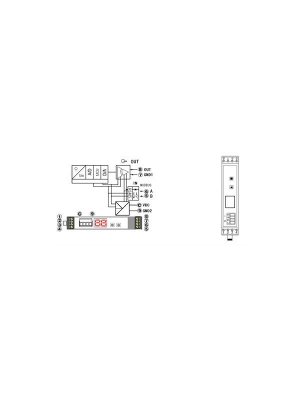 Conversor Modbus Para Saída Analógica 0-10vdc Padrão Rs485