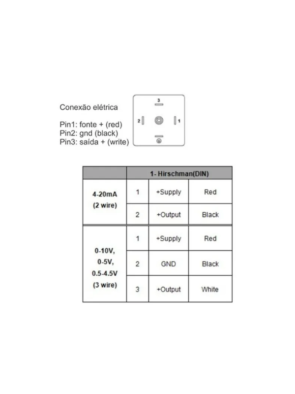 Transdutor De Pressão 600bar - 0 à 10V