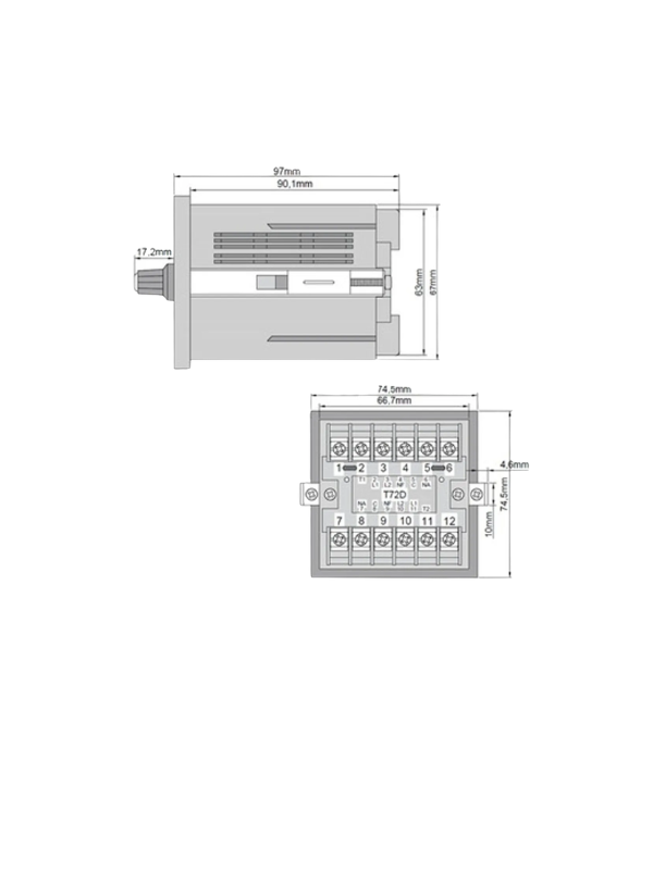 Temporizador Analógico Duplo - T72D
