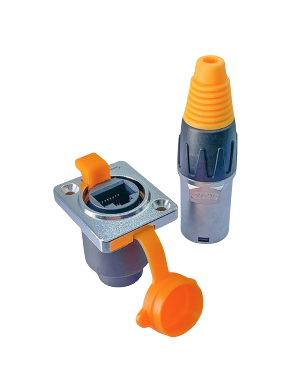 Conector Aviação P/ Cabo Ethernet Rj45 Cat5 8p8c Ip65 A1010