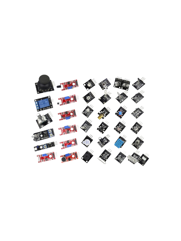 Kit Para Iniciantes Em Harduinu Uno R3 Mega256 37x Sensores