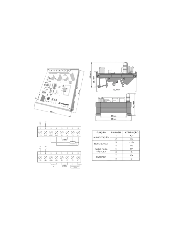 Amplificador Proporcional AMPTEK-SOX2 - 2 Canais