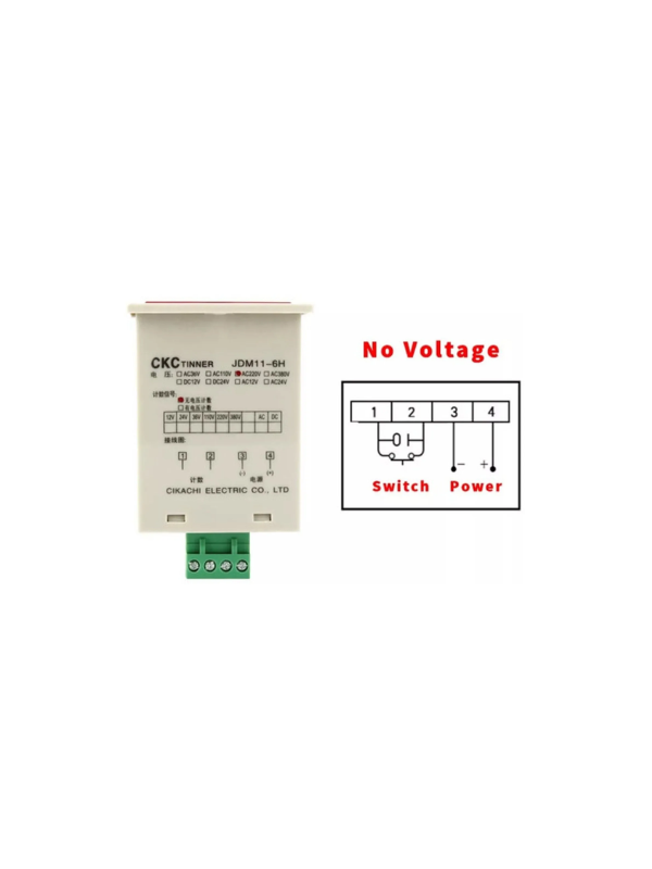 Contador De Pulso Digital Jdm11-6t Contagem C/ Tensão 12-24v