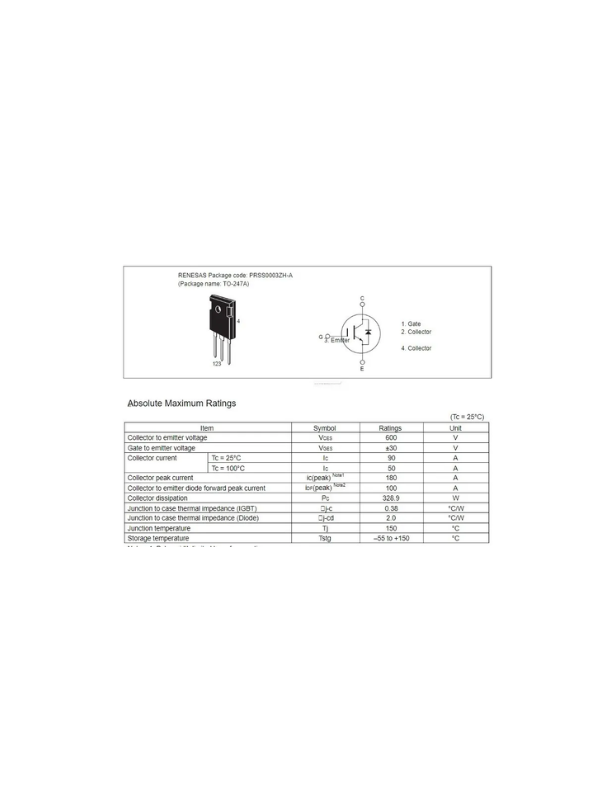 Kit 10 Transistores IGBT RJH60F7DPQ TO-247A 600V 40A